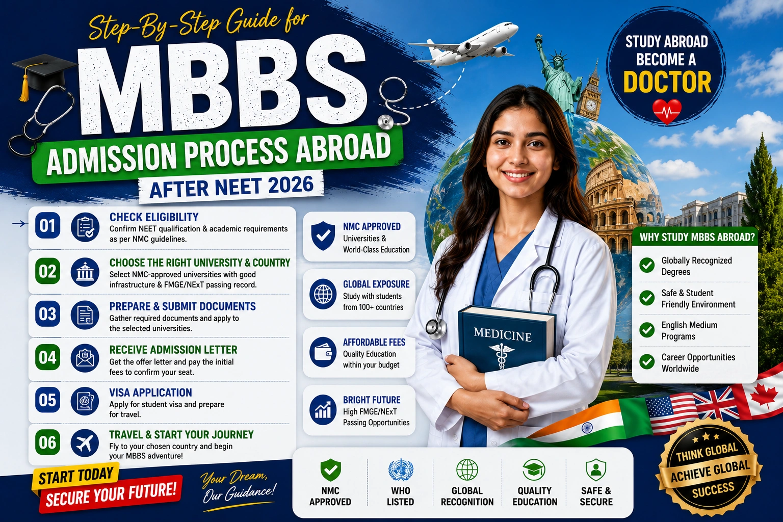 Step-By-Step Guide for MBBS Admission Process Abroad After NEET 2026